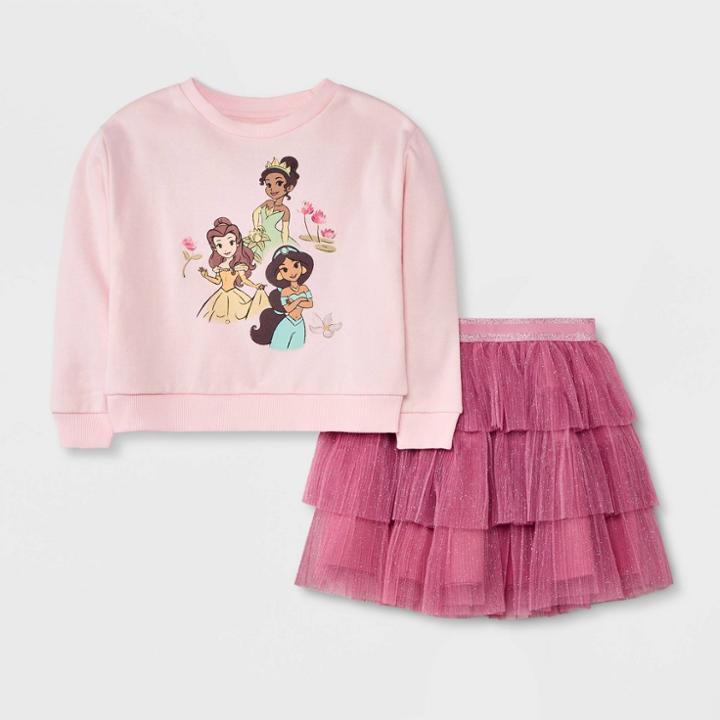 Toddler Girls' Disney Princess Tutu Top And Bottom