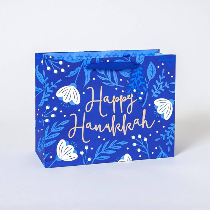 Script Large Vogue Gift Bag Blue - International Greetings