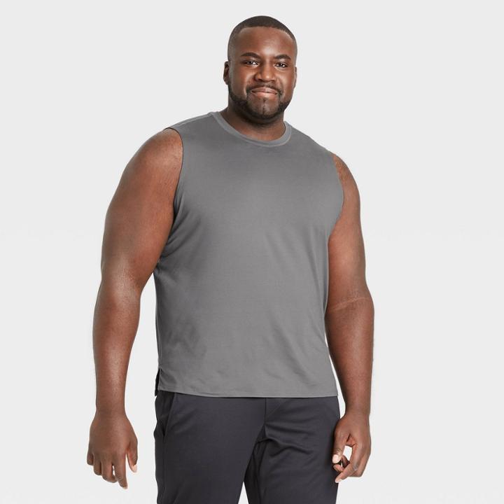 Men's Sleeveless Performance T-shirt - All In Motion Gray S, Men's,