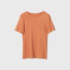 Women's Short Sleeve Fitted T-shirt - A New Day Orange