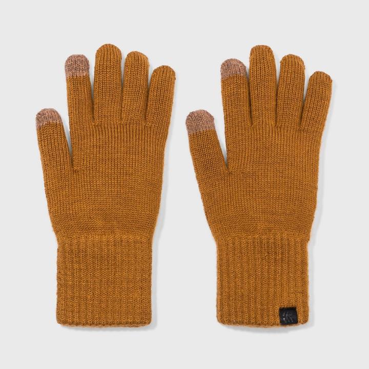 Women's Merino Wool Blend Gloves - All In Motion Butterscotch One Size, Yellow