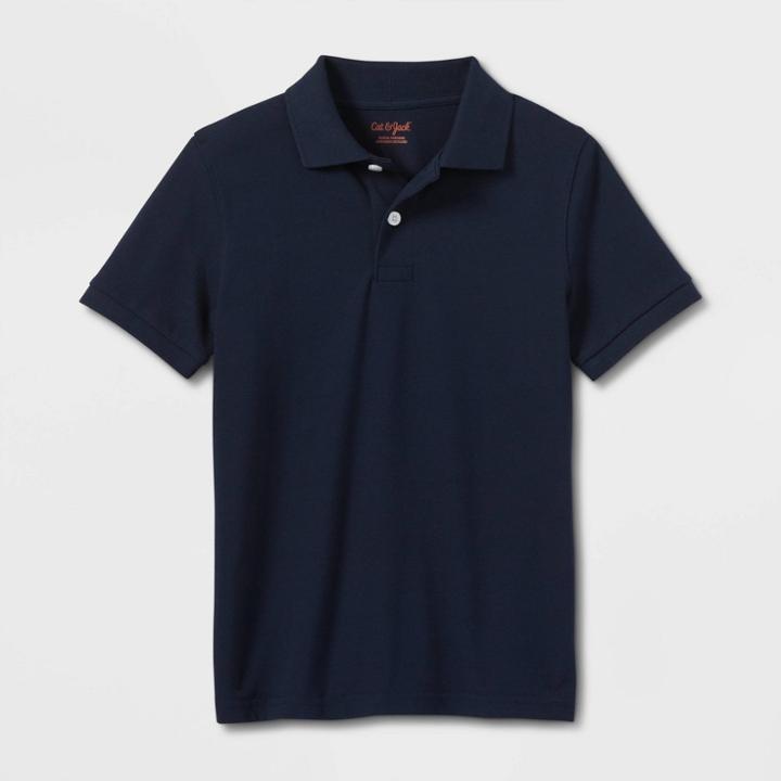 Boys' Short Sleeve Uniform Polo Shirt - Cat & Jack Blue