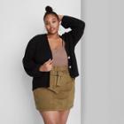 Women's Plus Size Slouchy Cardigan - Wild Fable Black