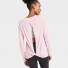 Women's Long Sleeve Open Back T-shirt - All In Motion Lilac Xs, Women's, Purple