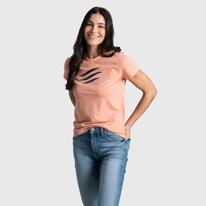 Women's United By Blue Logo Waves Short Sleeve Graphic T-shirt -