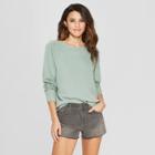 Women's Crew Neck Sweatshirt - Universal Thread Green