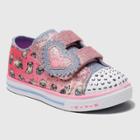 Toddler Girls' S Sport By Skechers Alicyn Crystal Stars Light Up Sneakers - Pink 12, Blue Pink White