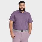 Men's Big & Tall Micro Striped Polo Shirt - All In Motion Grape Purple