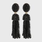 Sugarfix By Baublebar Polished Beaded Tassel Earrings - Black