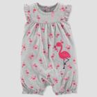 Baby Girls' 1pc Flamingo Romper - Just One You Made By Carter's Gray