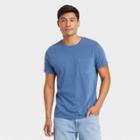 Men's Standard Fit Short Sleeve Crewneck T-shirt - Goodfellow & Co Blue