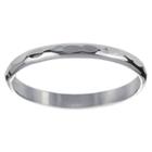 Women's Journee Collection Handcrafted Hammered Band In Sterling Silver - Silver,