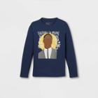 Black History Month Kids' Malcolm X Long Sleeve T-shirt - Blue