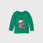Toddler Boys' Hot Cocoa Train Graphic Long Sleeve T-shirt - Cat & Jack Green