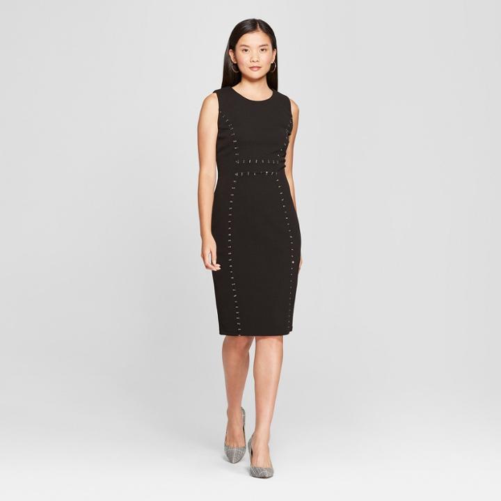 Women's Studded Sheath Dress - Spenser Jeremy - Black