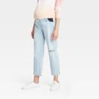Under Belly Cropped Vintage Straight Maternity Jeans - Isabel Maternity By Ingrid & Isabel