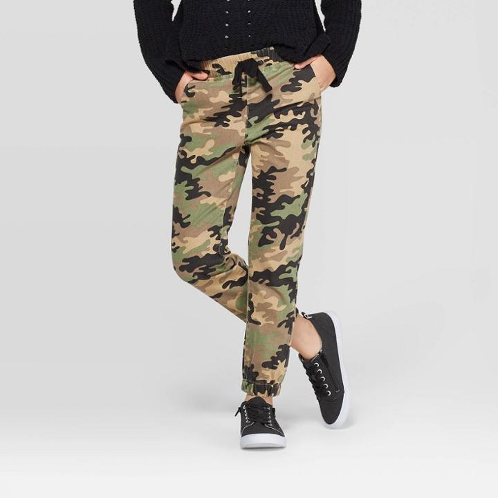 Girls' Structured Jogger Pants - Art Class Green
