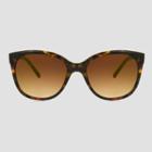 Women's Tort Square Plastic Sunglasses - A New Day Brown, Women's,