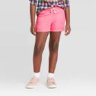 Girls' Rolled-hem Woven Shorts - Cat & Jack Pink