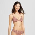 Vanilla Beach Women's Scallop Triangle Bikini Top - Animal