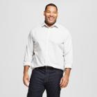 Target Men's Big & Tall Plaid Standard Fit Long Sleeve Button-down Dress Shirt - Goodfellow & Co Gray