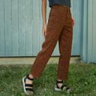 Women's Leopard Print Super High-rise Vintage Straight Ankle Jeans - Universal Thread Brown