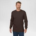 Dickies Men's Big & Tall Cotton Heavyweight Long Sleeve Pocket T-shirt- Chocolate Brown Xl Tall,