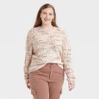 Women's Plus Size Crewneck Tie-back Pullover Sweater - Universal Thread Gray