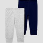 Baby Boys' 2pk Pull-on Pants - Just One You Made By Carter's Navy/gray Newborn, Gray/blue