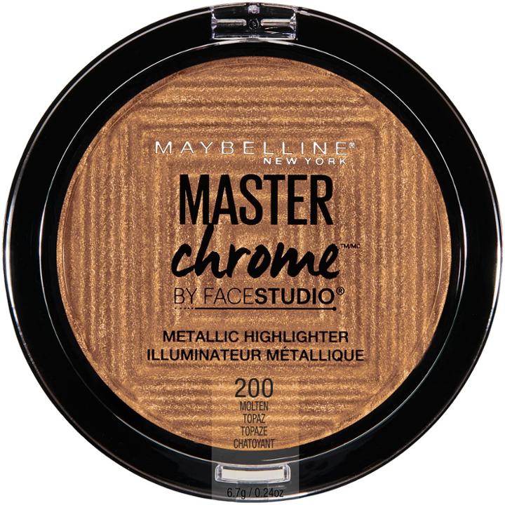 Maybelline Facestudio Master Chrome Metallic Highlighter 200 Molten Topaz - 0.24oz, Adult Unisex