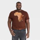 Ev Black History Month Black History Month Men's Big & Tall Africa Short Sleeve Graphic T-shirt - Brown