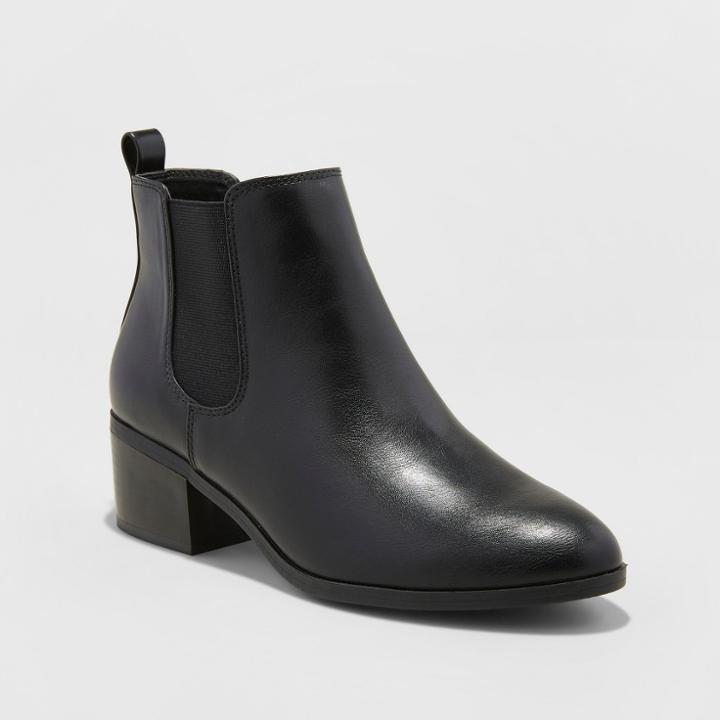 Women's Ellie Chelsea Boots - A New Day Black