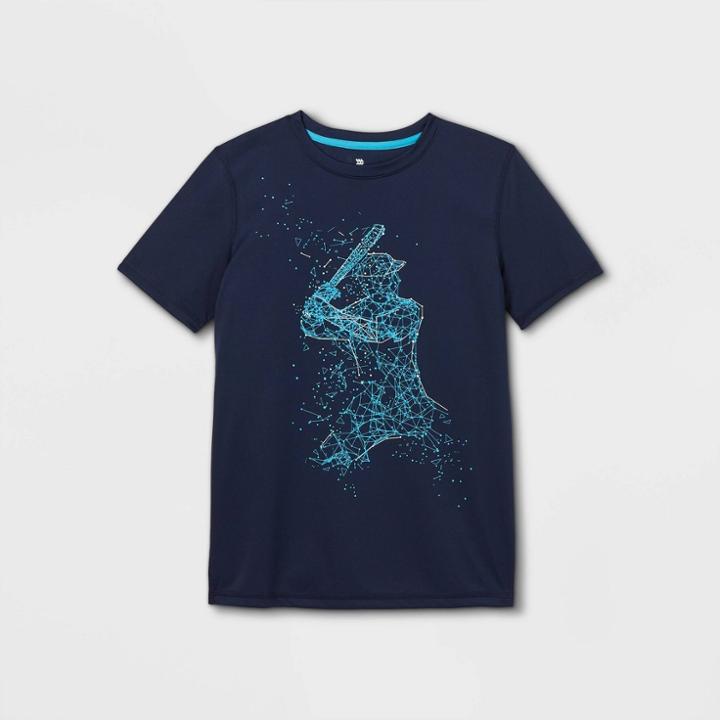 All In Motion Boys' Short Sleeve Baseball Graphic T-shirt - All In