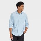 Men's Standard Fit Denim Long Sleeve Button-down Shirt - Goodfellow & Co Blue