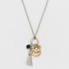 Target Women's Fashion Zodiac Pisces Charm Necklace - Gold, Bright Gold Zodiac