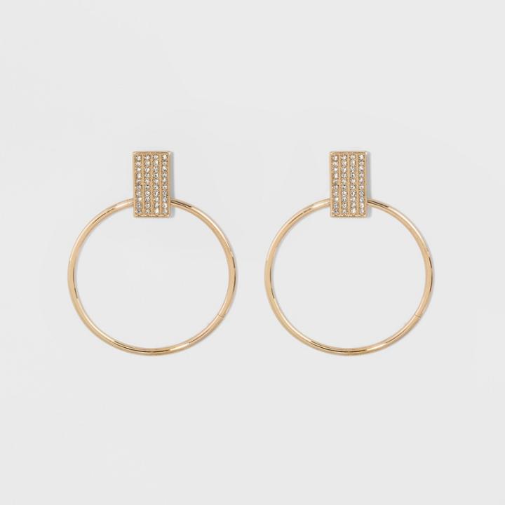 Sugarfix By Baublebar Micro-crystals Hoop Earrings - Gold, Women's