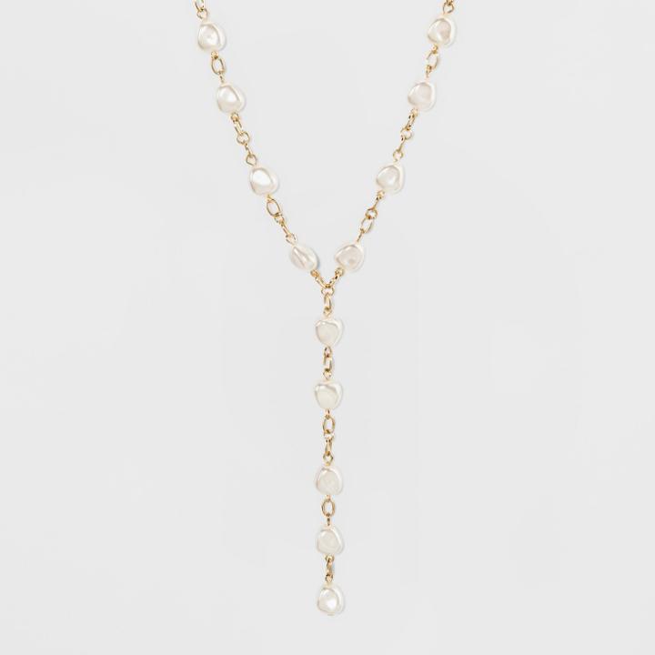 Sugarfix By Baublebar Pearls Delicate Y Necklace - Pearl, Girl's
