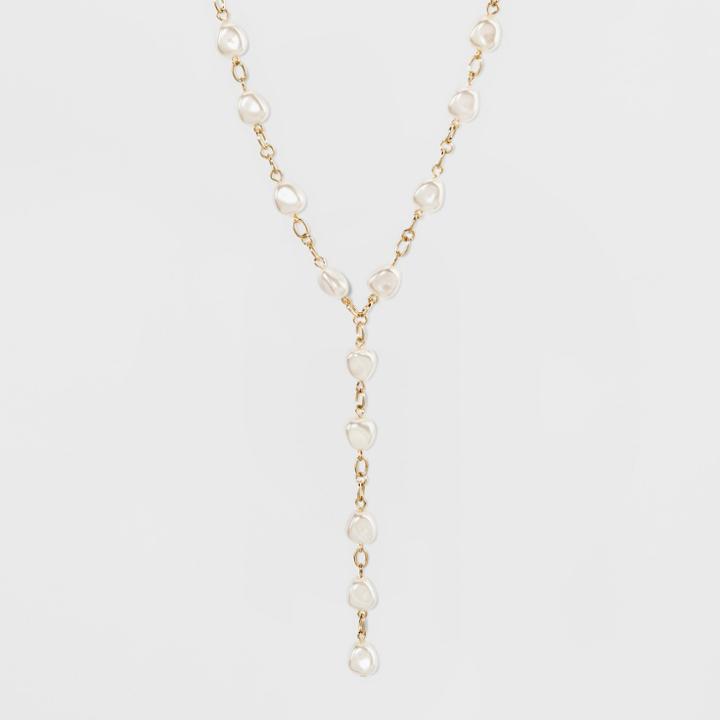 Sugarfix By Baublebar Pearls Delicate Y Necklace - Pearl, Girl's