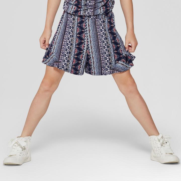 Girls' Printed Soft Shorts - Art Class Blue