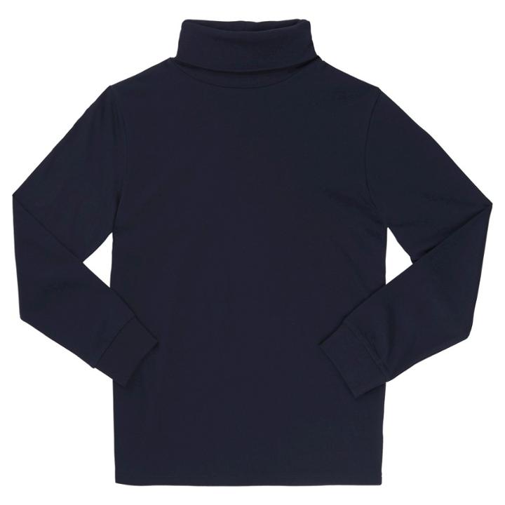 French Toast Boys' Long Sleeve Turtleneck Uniform T-shirt - Navy (blue)