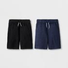 Boys' 2pk Pull-on Shorts - Cat & Jack Black/navy