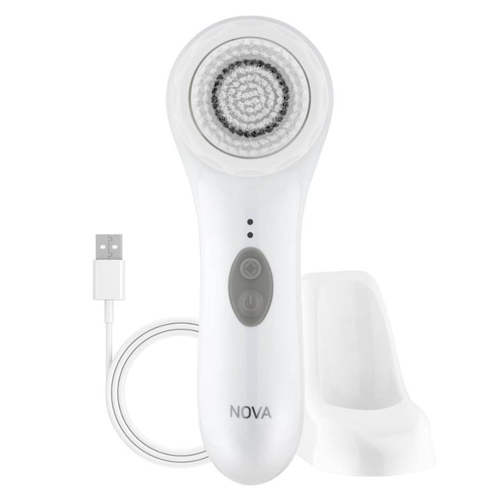 Spa Sciences Nova Antimicrobial Sonic White Cleansing Brush, Adult Unisex
