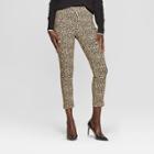 Women's Leopard Print Skinny Ankle Pants - Who What Wear Cream (ivory)