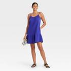Women's Sleeveless Tiered Gauze Dress - Universal Thread Blue