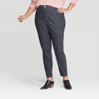Women's Plus Size Animal Print High-rise Skinny Jeans - Universal Thread Gray