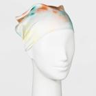 Tie-dye Printed Satin Headscarf - Wild Fable