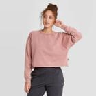 Women's French Terry Acid Wash Pullover Sweatshirt - Joylab Rose