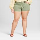 Women's Plus Size Jean Shorts - Universal Thread Green