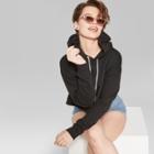 Women's Cropped Hoodie - Wild Fable Black