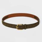 Target Women's Dark Olive Sueded Lacing Belt - Universal Thread Olive